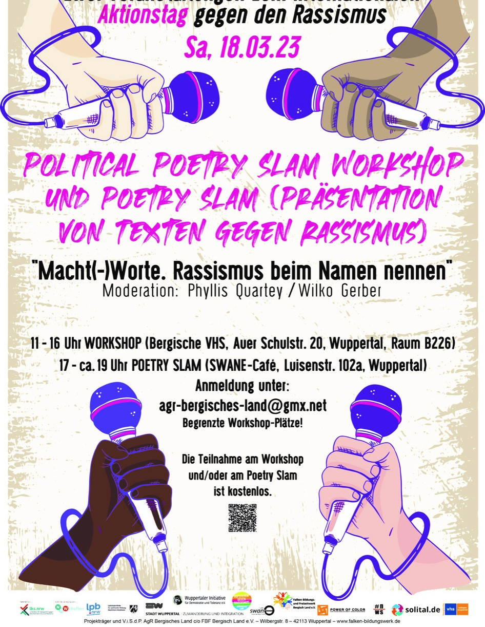 Sa. 18.03.2023 - Political Poetry Slam mit Texten gegen Rassismus 